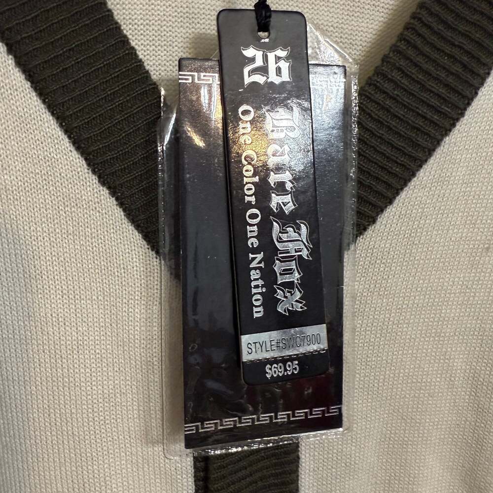 NWT Bare Fox 26 Varsity V-neck Cardigan Sweater XXL Button Up Retro - Picture 4 of 5